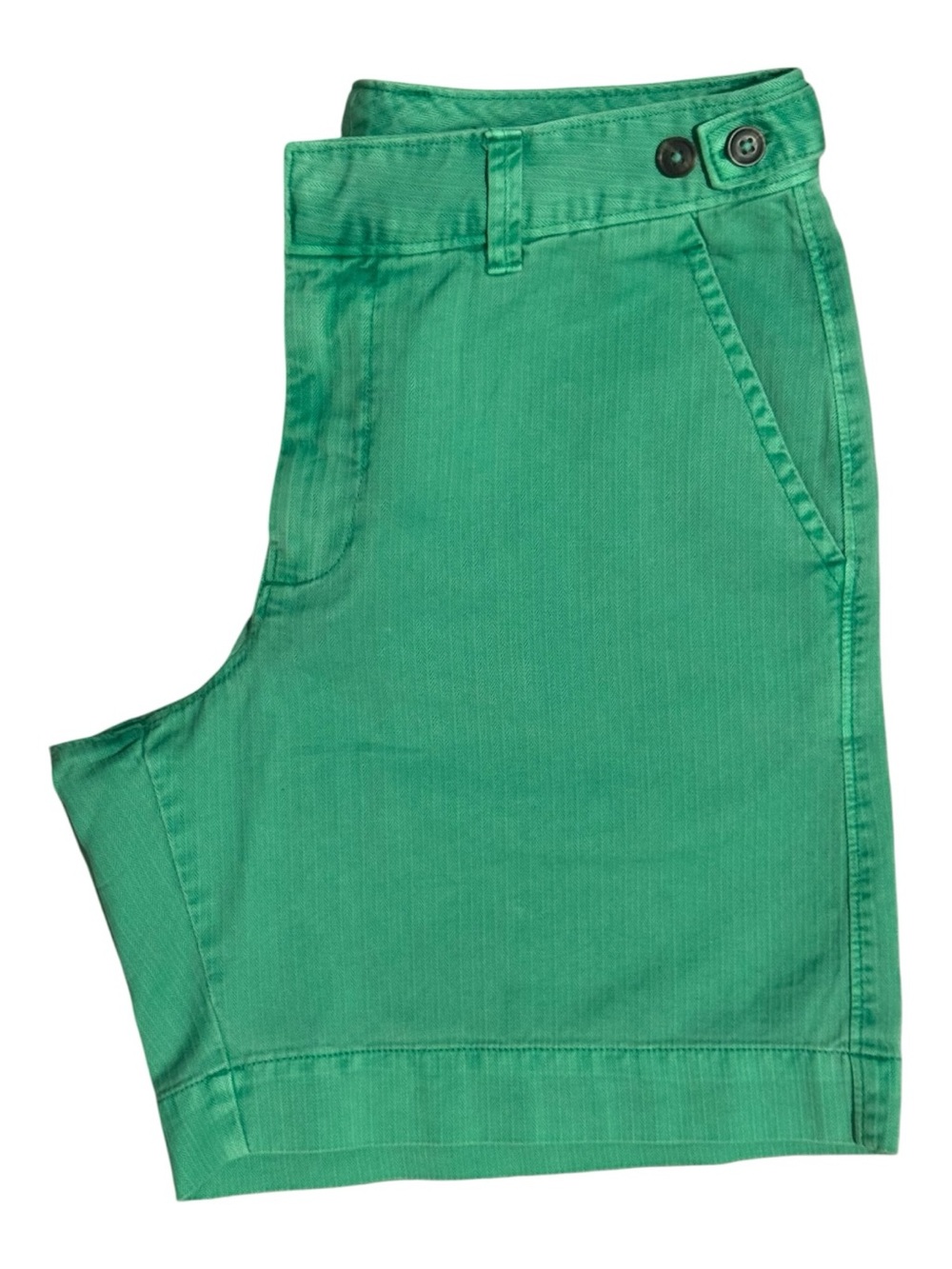 Free People Riverside Bermuda Shorts Green Size 6 New Cotton Summer - Picture 4 of 6
